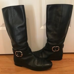 Gucci Size 8 Sachalin Pebbled Leather Riding Boot